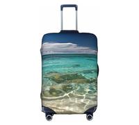 EVANEM Bella copertura per bagagli da viaggio Sunrise, custodia protettiva elastica per trolley, antigraffio, adatta per bagagli da 45,7 a 81,7 cm, Estate Mare, L