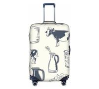 EVANEM Bella copertura per bagagli da viaggio Sunrise, custodia protettiva elastica per trolley, antigraffio, adatta per bagagli da 45,7 a 81,7 cm, Latte fresco, M
