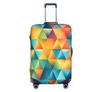 EVANEM Copertura per bagagli da viaggio arcobaleno, custodia protettiva elastica per trolley, antigraffio, adatta per bagagli da 45,7 a 81,7 cm, Triangolo colorato., XL