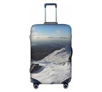 EVANEM Copertura per bagagli da viaggio con foglie traslucide, copertura protettiva elastica per trolley, protezione antigraffio, adatta per bagagli da 45,7 a 81,7 cm, La cima della montagna di neve,