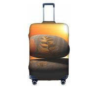 EVANEM Copertura per bagagli da viaggio con ornamento natalizio, copertura protettiva elastica per trolley, antigraffio, adatta per bagagli da 45,7 a 81,7 cm, Pietra Zen Paesaggio Alba, M