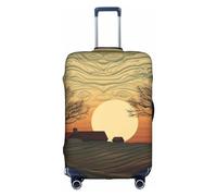 EVANEM Copertura per bagagli da viaggio con ornamento natalizio, copertura protettiva elastica per trolley, antigraffio, adatta per bagagli da 45,7 a 81,7 cm, Stampa Alba, L