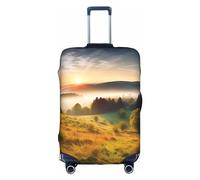 EVANEM Copertura per bagagli da viaggio con ornamento natalizio, copertura protettiva elastica per trolley, antigraffio, adatta per bagagli da 45,7 a 81,7 cm, Paesaggio Natura Alba, XL
