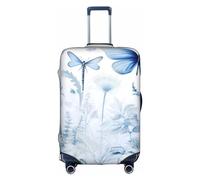 EVANEM Copertura per bagagli da viaggio con rosa rossa e vino, per amanti romantici, custodia protettiva per trolley, antigraffio, adatta per bagagli da 45,7 a 81,7 cm, Libellula, XL