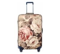 EVANEM Copertura per bagagli da viaggio con rosa rossa e vino, per amanti romantici, custodia protettiva per trolley, antigraffio, adatta per bagagli da 45,7 a 81,7 cm, Motivo floreale, M