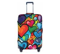 EVANEM Copertura per bagagli da viaggio con rosa rossa e vino, per amanti romantici, custodia protettiva per trolley, antigraffio, adatta per bagagli da 45,7 a 81,7 cm, Modello Arcobaleno Orgoglio