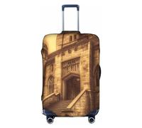 EVANEM Copertura per bagagli da viaggio con stelle marine e conchiglie, custodia protettiva elastica per trolley, protezione antigraffio per valigie, adatta per bagagli da 18 a 32 pollici, Castello