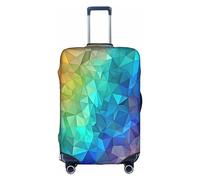 EVANEM Copertura per bagagli da viaggio con teschio di zucchero, custodia protettiva elastica per trolley, protezione antigraffio, adatta per bagagli da 45,7 a 81,7 cm, Triangolo arcobaleno, L