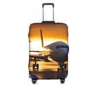 EVANEM Copertura per bagagli da viaggio in aereo volante, custodia protettiva elastica per trolley, protezione antigraffio, adatta per bagagli da 45 a 81 cm, Aereo nella luce di sera, L