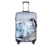 EVANEM Copertura per bagagli da viaggio per vacanze tropicali, copertura protettiva elastica per trolley, antigraffio, adatta per bagagli da 45,7 a 81,7 cm, Pinguino di montagna della, S