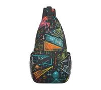 EVANEM Divertente borsa a tracolla da uomo con cucciolo di carlino, borsa a tracolla, borsa da viaggio per escursioni, Formula matematica., Taglia unica