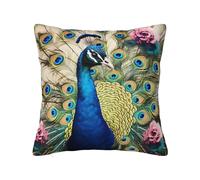 EVANEM Federa per cuscino in peluche a forma di pavone, multiple, morbida e confortevole, adatta per divano, camera da letto, cuscino auto, design con cerniera nascosta