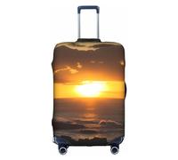 EVANEM Fish Under The Sea - Copertura per bagagli da viaggio, custodia protettiva elastica per trolley, antigraffio, adatta per bagagli da 45,7 a 81,7 cm, Tramonto Hawaii Beach, M