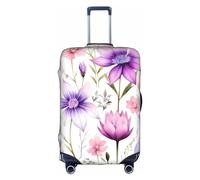 EVANEM Galaxy Animal Dragonfly Travel Luggage Cover, custodia protettiva elastica per trolley, antigraffio, adatta per bagagli da 18 a 32 pollici, Motivo floreale colorato, XL