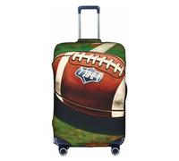 EVANEM Galaxy Animal Dragonfly Travel Luggage Cover, custodia protettiva elastica per trolley, antigraffio, adatta per bagagli da 18 a 32 pollici, Campo di calcio americano e palla, XL
