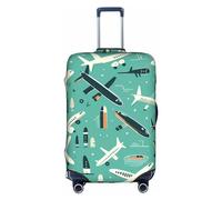 EVANEM Galaxy Animal Dragonfly Travel Luggage Cover, custodia protettiva elastica per trolley, antigraffio, adatta per bagagli da 18 a 32 pollici, Aeroplano, L