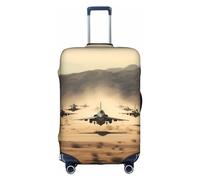 EVANEM Galaxy Animal Dragonfly Travel Luggage Cover, custodia protettiva elastica per trolley, antigraffio, adatta per bagagli da 18 a 32 pollici, Aereo di guerra, L