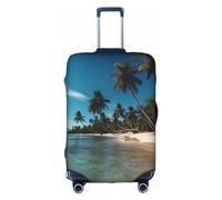 EVANEM Galaxy Animal Dragonfly Travel Luggage Cover, custodia protettiva elastica per trolley, antigraffio, adatta per bagagli da 18 a 32 pollici, Tema tropicale della pianta della spiaggia, S