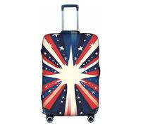EVANEM Galaxy Animal Dragonfly Travel Luggage Cover, custodia protettiva elastica per trolley, antigraffio, adatta per bagagli da 18 a 32 pollici, Bandiera americana stelle strisce 2, M
