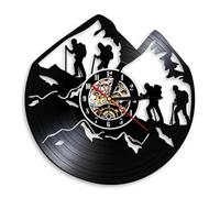 EVANEM Orologio da Parete Vinile 30cm Montagna Corda Rischio Arrampicata Regalo