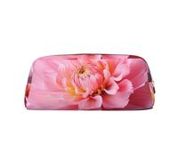 EVANEM Piccolo astuccio a margherita, custodia in pelle con cerniera, organizer per cancelleria da ufficio, borsa cosmetica portamonete, Un fiore rosa, Taglia unica, Portamonete