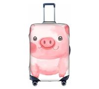EVANEM Skyscraper Buildings - Copertura per bagagli da viaggio, custodia protettiva elastica per trolley, antigraffio, adatta per bagagli da 45 a 81 cm, Bel maiale rosa, S