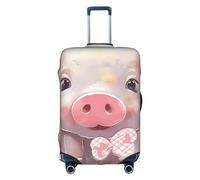 EVANEM Skyscraper Buildings - Copertura per bagagli da viaggio, custodia protettiva elastica per trolley, antigraffio, adatta per bagagli da 45 a 81 cm, Bella maiale, M