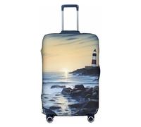 EVANEM Skyscraper Buildings - Copertura per bagagli da viaggio, custodia protettiva elastica per trolley, antigraffio, adatta per bagagli da 45 a 81 cm, Il faro di mare, L