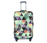 EVANEM Soccer Network - Copertura per bagagli da viaggio, custodia protettiva elastica per trolley, antigraffio, adatta per bagagli da 45 a 81 cm, Triangolo geometrico, M