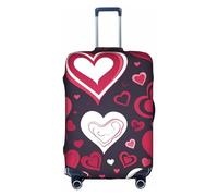 EVANEM Soccer Network - Copertura per bagagli da viaggio, custodia protettiva elastica per trolley, antigraffio, adatta per bagagli da 45 a 81 cm, Buon San Valentino., L