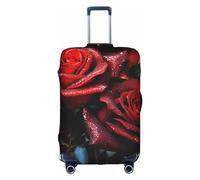 EVANEM The Old Hollywood - Copertura per bagagli da viaggio, custodia protettiva elastica per trolley, antigraffio, adatta per bagagli da 45 a 81 cm, Rose rosse., L