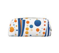 EVANEM Winter The Dolphin - Astuccio in pelle con cerniera, organizer per cancelleria da ufficio, portamonete, Metà secolo moderno con forme a goccia, Taglia unica, Portamonete