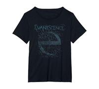 Evanescence Blue Distressed Logo Maglietta, Donna Plus-Size, Nero, 5X