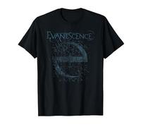 Evanescence Blue Distressed Logo Maglietta, Uomo, Nero, 5XL