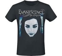 Evanescence Fallen Uomo T-Shirt Nero 100% Cotone Regular