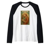 Evangelista John (Johannes) Carta Sacra con Il Simbolo dell'aquila Maglia con Maniche Raglan