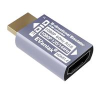 EVanlak Adattatore emulatore HDMI Passthrough EDID - Dummy Plug Virtual Monitor Headless Ghost Display Adapter, 1920x1080@60Hz a 144Hz, 1 confezione