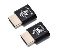 EVanlak HDMI Dummy Plug Headless Ghost Display Emulator Premium Aluminum PC（Fit Headless-3840x2160@60H New 3RD）-2Pack