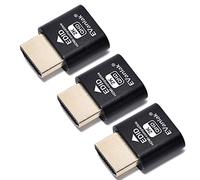 EVanlak HDMI Plugs Headless Premium Aluminum Display Emulator Light Revelation Dummy Plug Headless Ghost Machines Fit Anyone with a Headless GUI Server 1920x1080@60Hz-3Pack