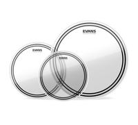 EVANS EC2S Tompack Clear Rock Confezione da 3 Pelli Trasparenti per Tom 10", 12"