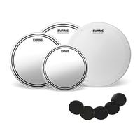 Evans EPP-EC2SHDD-F Clear Fusion Pro Pack 10/12/14 + 14 HD-Dry + cuscinetti ammortizzatori Keepdrum