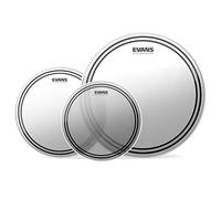 Evans ETP-EC2SCTD-S Confezione da 3 Pelli EC2 per Tom Rispettivamente di 12", 13" e 16", Standard, Trasparente
