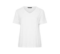 Evans Evans - T-shirt in modal con scollo a V 50 Bianco