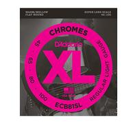 (TG. Regular Light Super Long) D'Addario ECB81SL Set Corde Basso Chromes Flat Wo