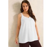 Evans Gilet con bordo in pizzo Evans 44 crema