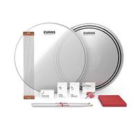 Evans Kit per rullante da 35,5 cm (35,5 cm), con punti inversi, testine per batteria con punti inverse, chiare, equalizzatori, cavi rullanti, bacchette, accessori di manutenzione