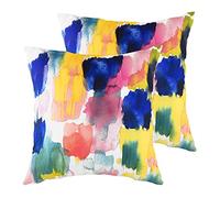 Evans Lichfield Aquarelle Pennellate Cuscini, Multi, 43 x 43cm, 2 unità