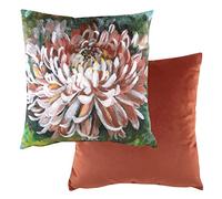 Evans Lichfield Copricuscino in crisantemo con Fiori Invernali, Terracotta, 43 x 43 cm