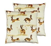 Evans Lichfield Country Running - Cuscino imbottito in poliestere, motivo: lepri