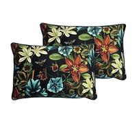 Evans Lichfield Midnight Garden - Cuscini imbottiti in piuma, confezione doppia